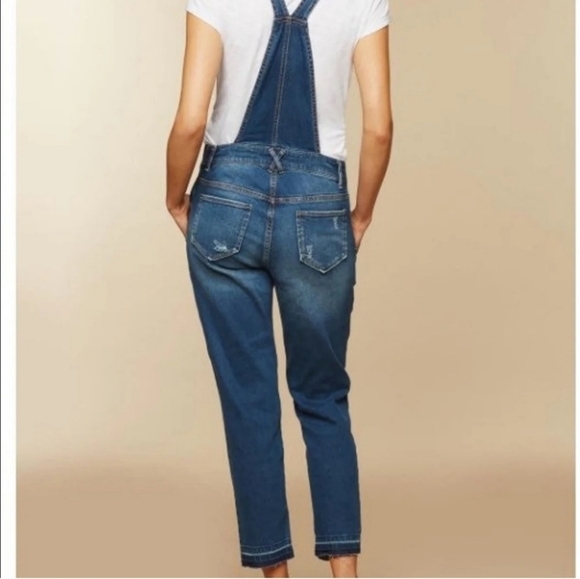 Indigo Blue NWT Size XS Blue motherhood Maternity overalls distre… - Picture 6 of 16